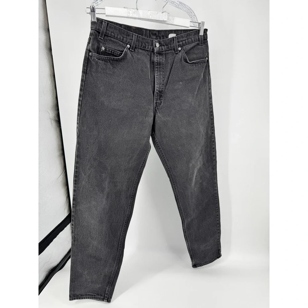 Vintage Levi's 550‎ Orange Tab Jeans Mens 38x34 Faded Black 90s Tapered USA Made